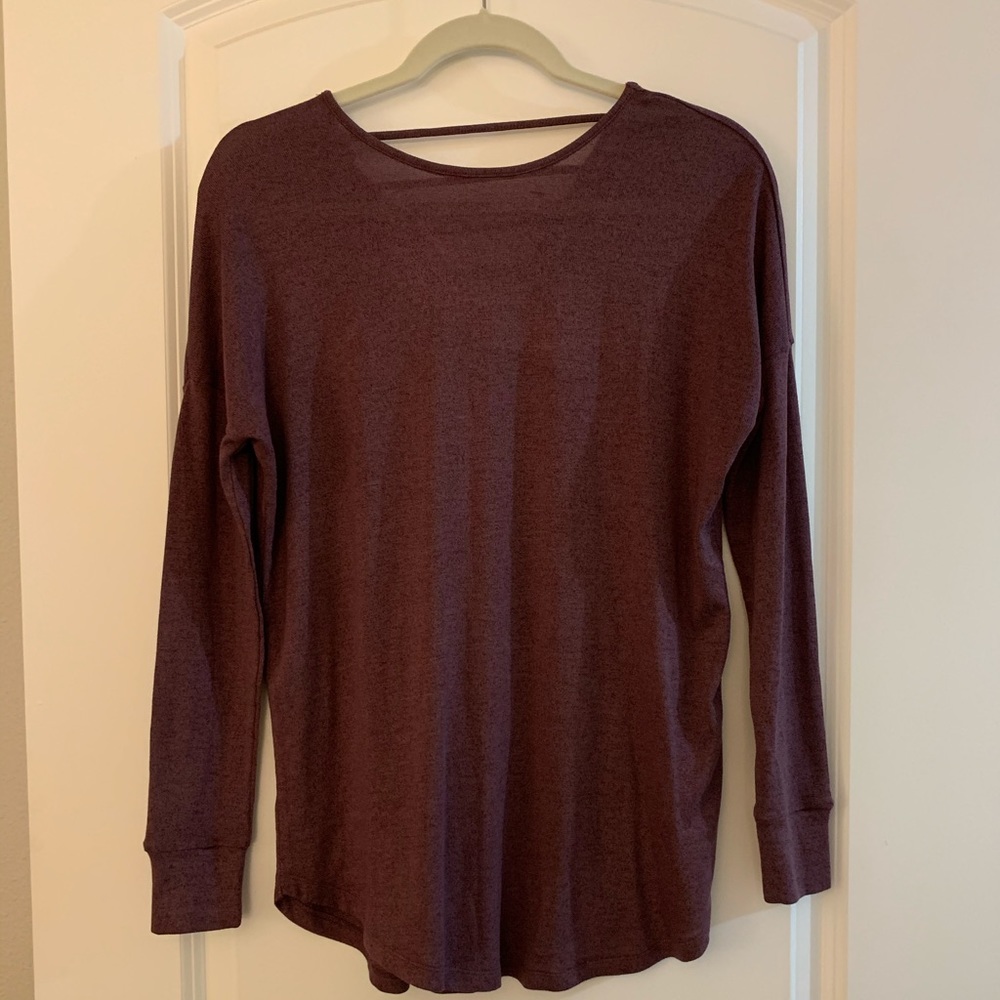Garage Burgundy Sweater w/ Strappy Detail at Back